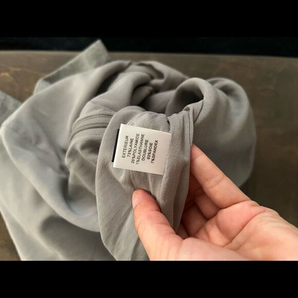 Diane Von Furstenberg Grey Wool front and back slits sleveless dress Sz-8 - Picture 11 of 15